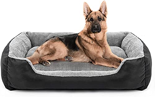 Royal Pets Cart Dog Bed & Cat Polyester Bed Black & Grey Color Anti-Skid Bottom & Machine Washable(Reversible)-Large