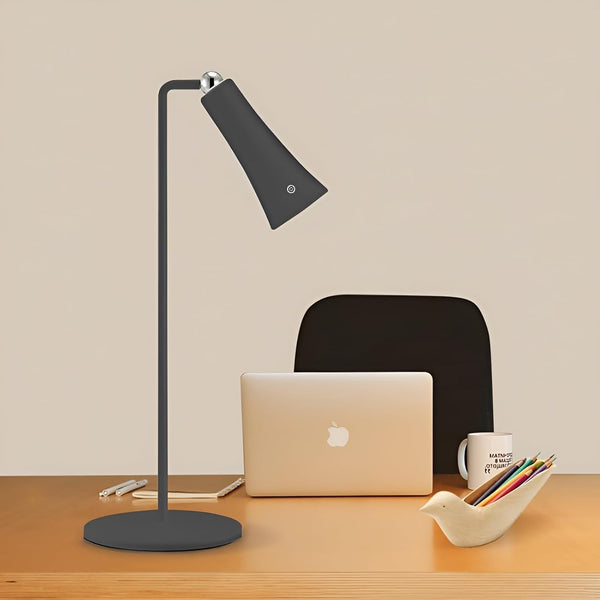 4 in 1 Led Black Desk Lamp Magnetic Wireless Rechargeable Table Lamps Adjustable 3 Brightness Eye-Caring Sensitive Control Bedside Light Removable Ambiance Wall Lighting for Home (Black)
