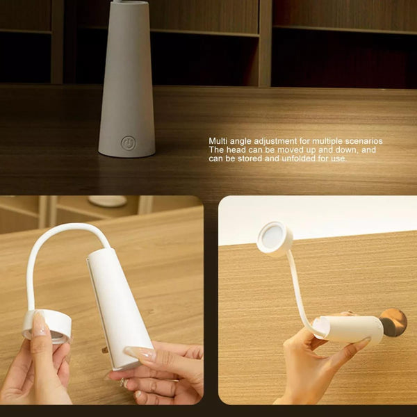 Study Lamp for Students, Reading Light, Book Light for Night Reading, Night Lamp for Study, Book Reading Light, Book Lamp, 3 Modes, Portable - LED Foldable (White)