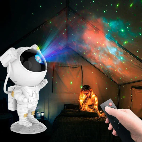 Astronaut Galaxy Projector with Remote Control - 360° Adjustable Timer Kids Astronaut Nebula Night Light, for Gifts,Baby Adults Bedroom, Gaming Room, Home and Party (Corded Electric)