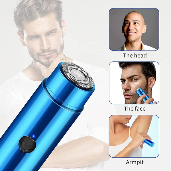 Mini Electric Shaver Portable Shaver Men And Women, Shaving Machine Pocket Beard Trimmer Electric Razor for Unisex, USB Rechargeable Multipurpose Hair Shavers for Face