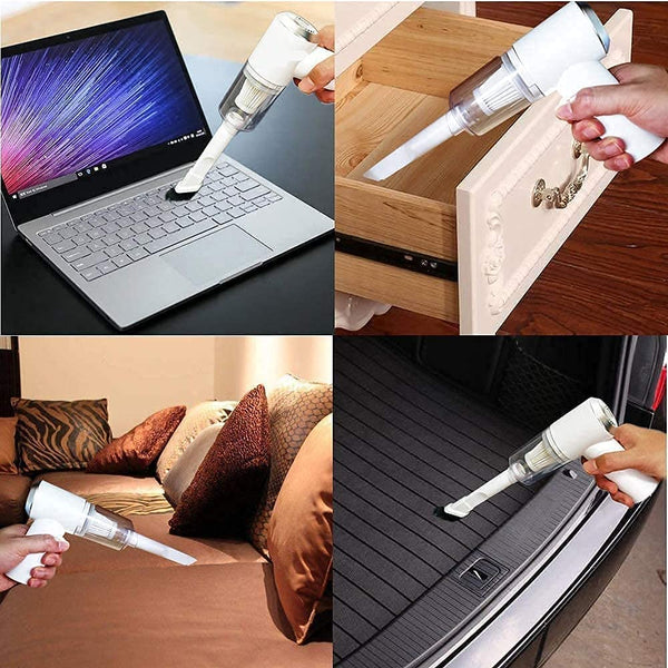 Vacuum Cleaner Dust Collection/Lighting 2 in 1 Car Vacuum Cleaner 120W High-Power Handheld Wireless Vacuum Cleaner Home Car Dual-use Portable USB Rechargeable