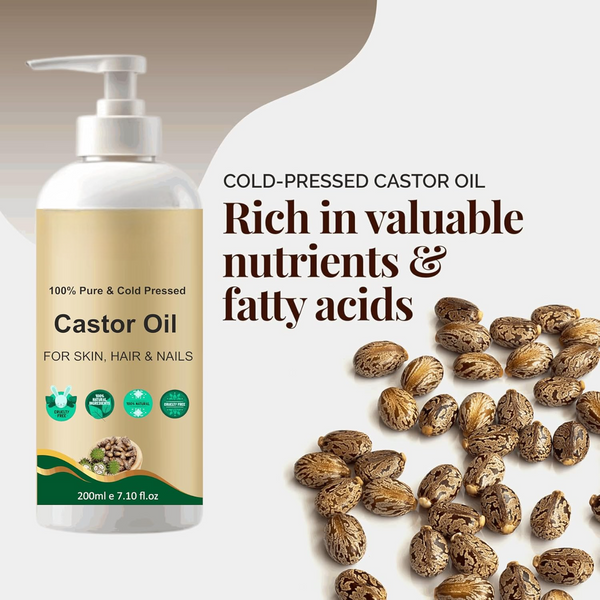 Wild & Pure Cold Pressed Extra Virgin Castor Oil For Healthy Hair 200 ml