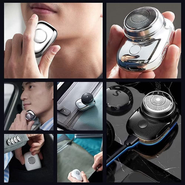 Portable Mini Electric Shaver, USB Rechargeable, Unisex Beard Trimmer and Hair Razor,